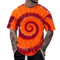 thumbnail image 1 of Stamzod T Shirts for Man Summer Tie-Dye Short Sleeve Shirt Round Neck Casual Tshirts Shirts for Men Orange-2 XXXL, 1 of 5