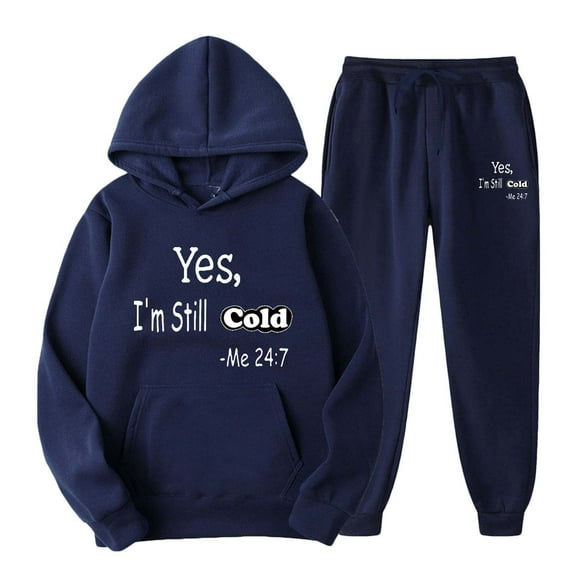 Stamzod Track Suits for Men 2 Piece Hoodies Long Sleeve Sweatshirt with Sweatpants Sets Fashion Letter Print Casual Jogging Suit for Men S-3Xl