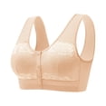 thumbnail image 1 of Stamzod Tshirt Bras for Women Front Closure Push Up Bra Seamless Lace Bralette No Underwire Everyday Bras, 1 of 9