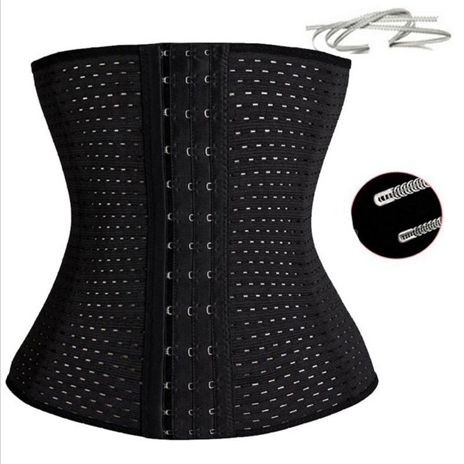 OHO Corsetto Vita Cincher In Acciaio Donna - Sottoseno In Raso, Cotone O PVC Con Allacciatura, Taglie XXS-3XL