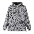 thumbnail image 1 of Stamzod Windbreaker Jackets for Men Long Sleeve Hooded Reflective Jacket Outdoor Night Cycling Running Safety Coats Gray W M, 1 of 9