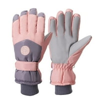 Stamzod Winter Gloves Women Waterproof Touchscreen Ski Gloves Thick Warm Outdoor Cycling Gloves for Cold Weather Gray D Free Size