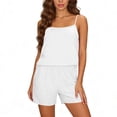 thumbnail image 1 of Stamzod Women 2 Piece Shorts Set Casual Sleeveless Lounge Matching Sets Summer Beach Cruise Outfits White S, 1 of 7