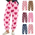 thumbnail image 1 of Stamzod Women's Pajama Bottoms Fashion Love Heart Printed Comfy Fleece Lounge Pants Winter Pajamas for Women with Pockets, 1 of 8