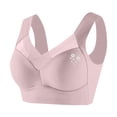 thumbnail image 1 of Stamzod Women's Plus Size Bra No Underwire Wireless Push Up Bra Comfy Seamless Bra Sports Bras for Women Pink F XXL, 1 of 2