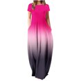 thumbnail image 1 of Stamzod Women's Summer Maxi Dress Boho Fashion Gradient Color Casual Dress Sleeveless Strap Smocked Long Beach Sun Dresses With Pocket, 1 of 4