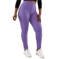 thumbnail image 1 of Stamzod Women's Yoga Pants with Pockets Casual Slim Fit Stretch Workout Leggings Solid Color High Waisted Leggings for Women Purple S, 1 of 6