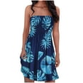 thumbnail image 1 of Stamzod Women's Summer Mini Dress Sleeveless Off Shoulder Bohemian Party Dress High Waisted Ruffle Hem Flowy Breast Wrap Beach Sundress Red L, 1 of 8