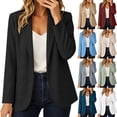thumbnail image 1 of Stamzod Womens Jackets Dressy Casual Open Front Long Sleeve Blazer Lapel Business Work Dress Jacket with Pockets Black-1 M, 1 of 10