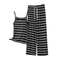 thumbnail image 1 of Stamzod Womens Lounge Set 2 Piece Pajama Sets Spaghetti Strap Tops and Wide Leg Pants Sweatsuit (Available In Plus) Khaki XXXL, 1 of 5