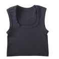 thumbnail image 1 of Stamzod Women's Summer U Neck Tank Tops Workout Cropped Ribbed Summer Camisole Sleeveless Clothes 2026 Dark Gray M, 1 of 5