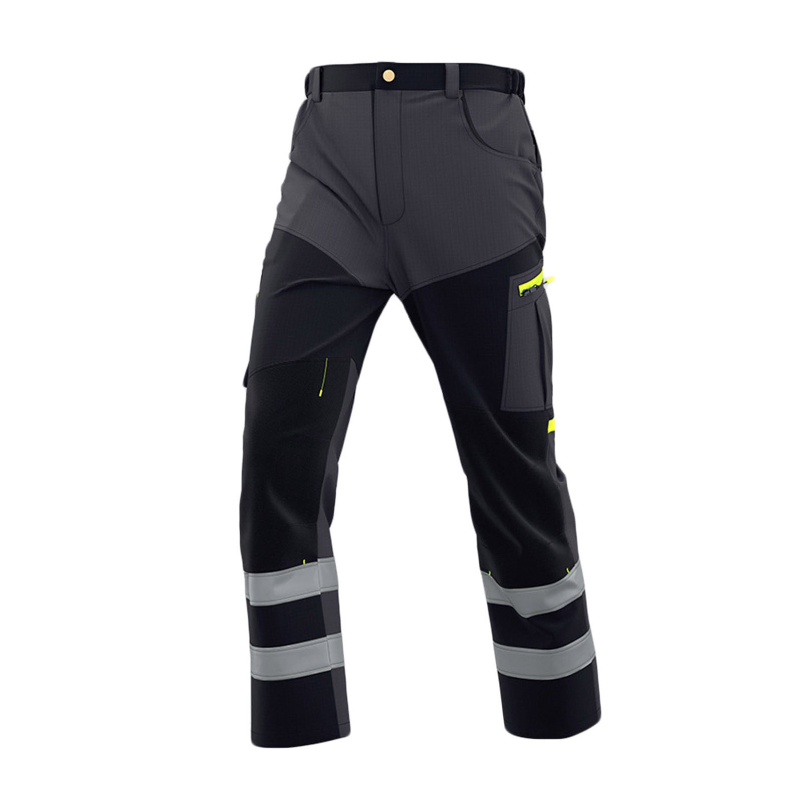 Stamzod Work Pants for Men Fashion Patchwork Auto Repair Labor