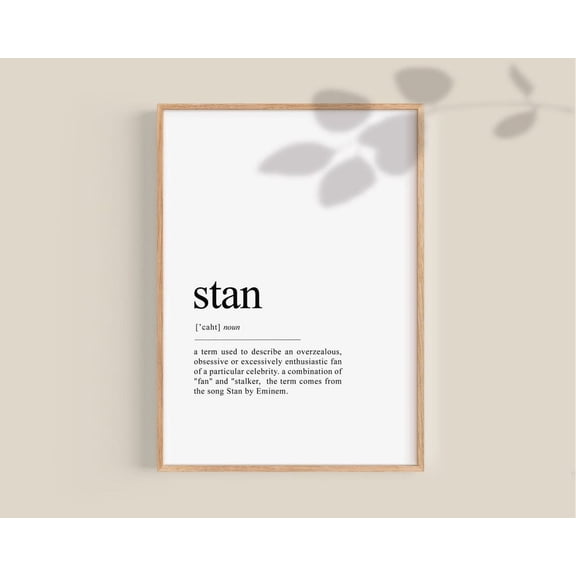 Stan Definition Poster, Teen Poster, Fan Shipping Teen, Teen Girl Room Decor, Best Friend Wall Art UNFRAMED Poster, Wall Art for Decor, Present, 8x12
