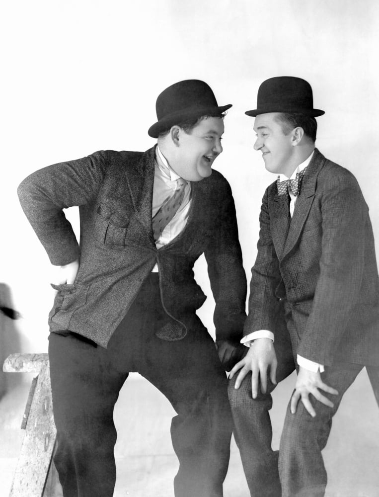Stan Laurel And Oliver Hardy Canvas Art - (16 x 20)