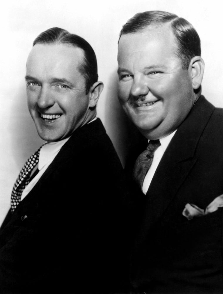 Stan Laurel Oliver Hardy Canvas Art - (16 x 20)