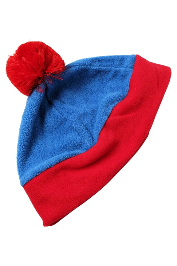 Stan Marsh Costume Hat South Park Blue Red Fleece Ski Cap TV Show Gift Cosplay