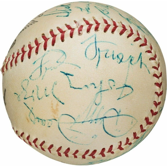 Stan Musial Dizzy Dean Frankie Frisch Medwick Cardinals HOF Signed Baseball PSA