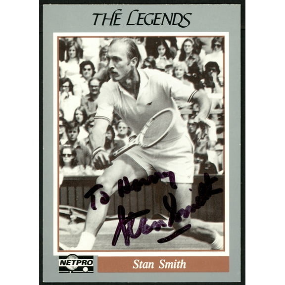 Stan Smith Autographed 1991 NetPro The Legends Card #2 "To Harvey" SKU #148256