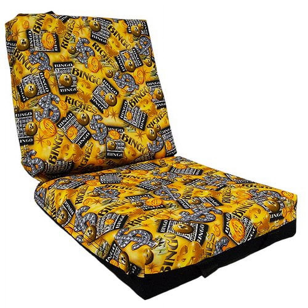 Bingo Card Pattern Thick Foam Seat & Back Cushion Support Comfort