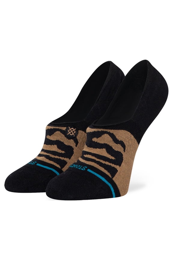 Animalistic No Show Socks Black Brown in size US 3 - 6
