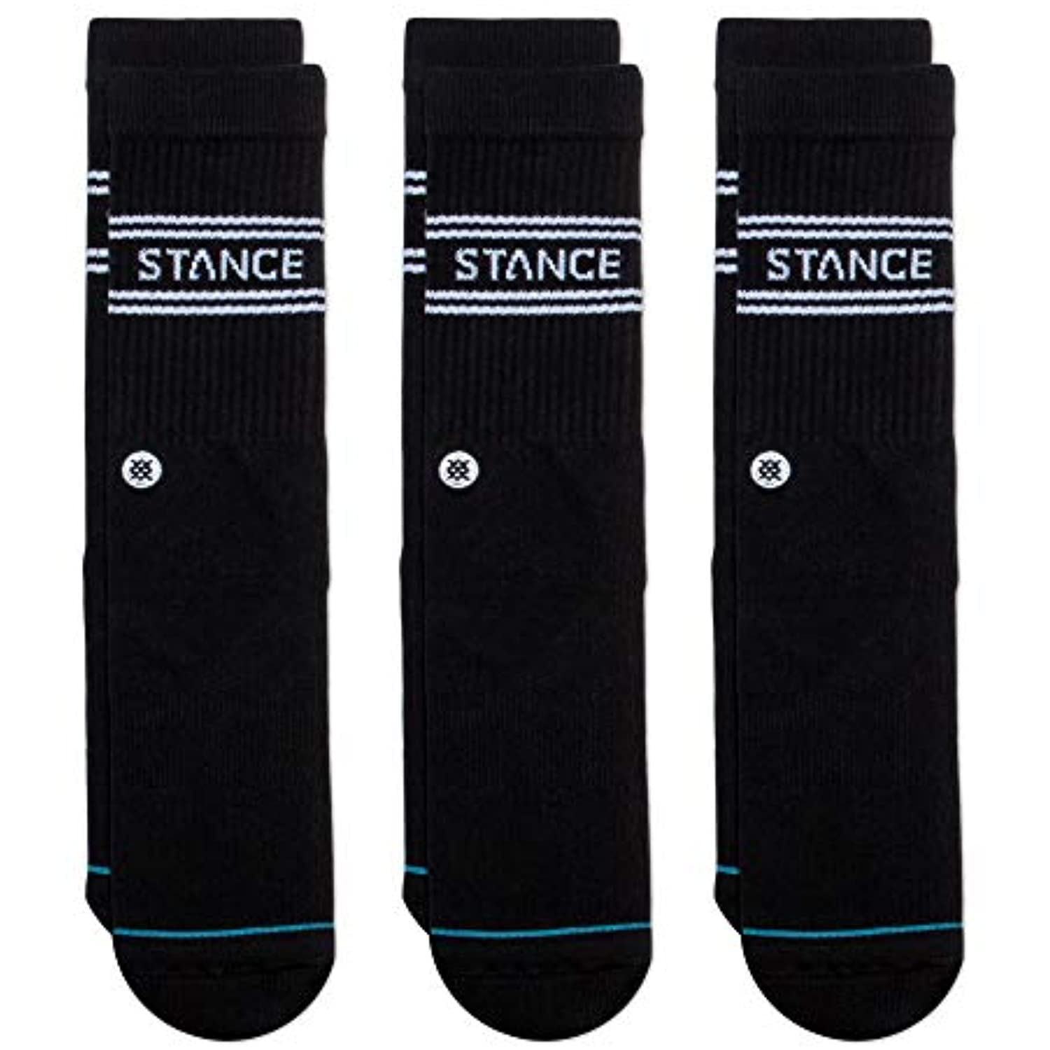 Stance Basic Crew Socks 6-Pack - Cotton Blend, Arch Support, Medium Cushion For Everyday Wear