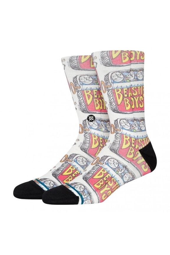Beastie Boys Canned Crew Socks Off White in size US 9 - 13