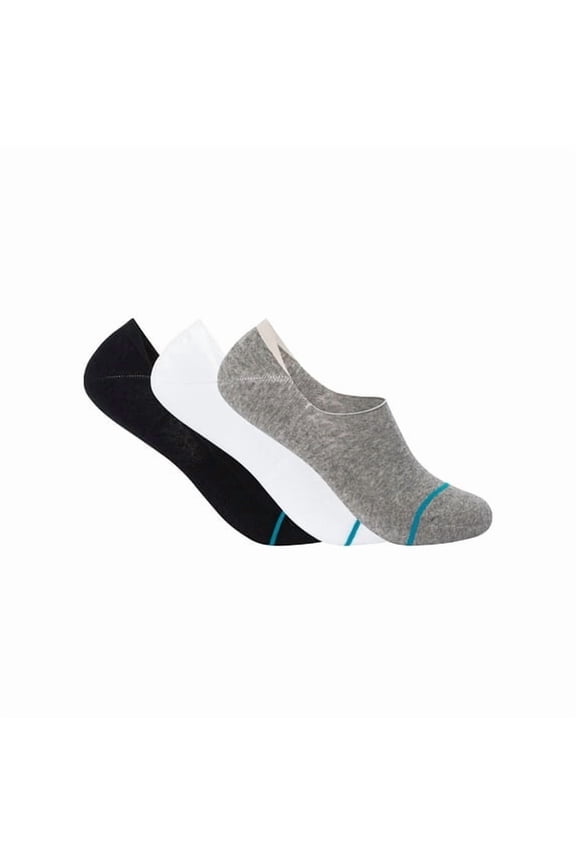 3 pack Casual No Show Socks, Multicoloured