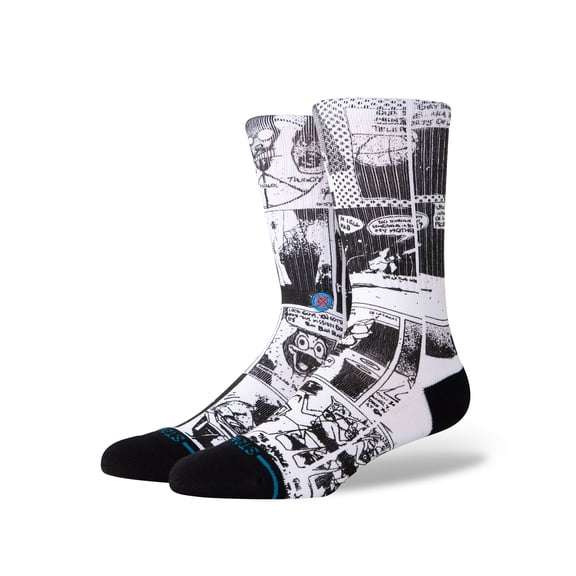 Stance De La Soul The Sleeve Crew Socks Black/White in size US 9 - 13