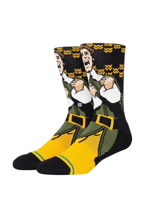 Men's Elf "Smilings My Favorite" Casual Crew Socks - Large