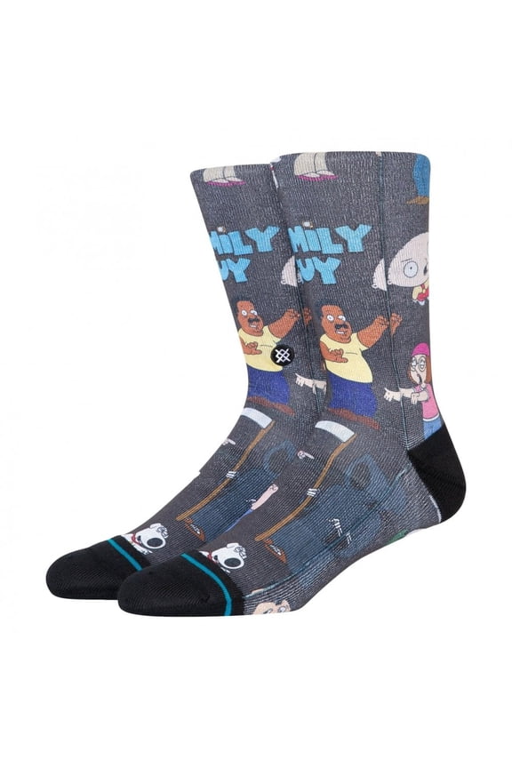 Family Guy Family Guy Crew Socks Black in size US 6 - 9
