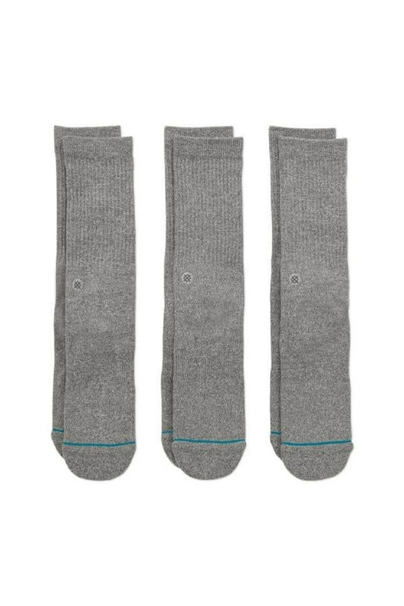Icon 3 Pack Socks - Grey Heather