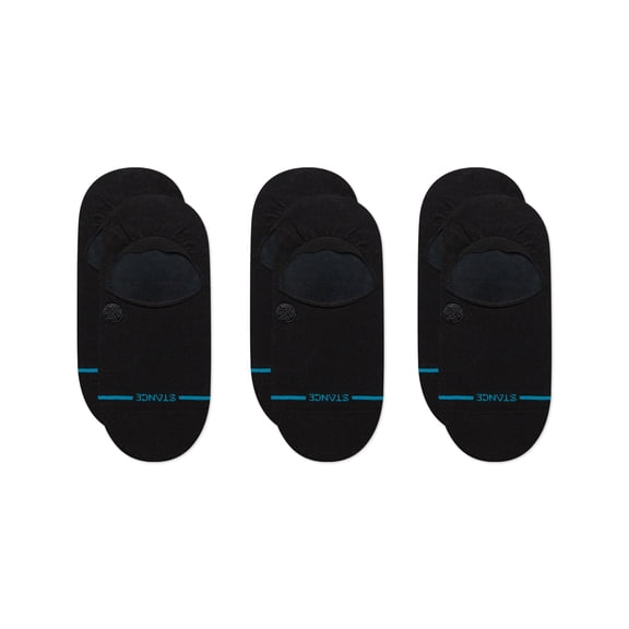 Stance Unisex Sneaker Socks 3-Pack - Icon No Show, Logo, Basic Black 38-42