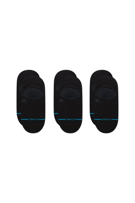 Unisex Sneaker Socks 3-Pack - Icon No Show, Logo, Basic Black 38-42