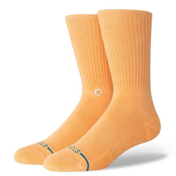 Stance Icon Washed Crew Socks Peach men in size US 9 - 13