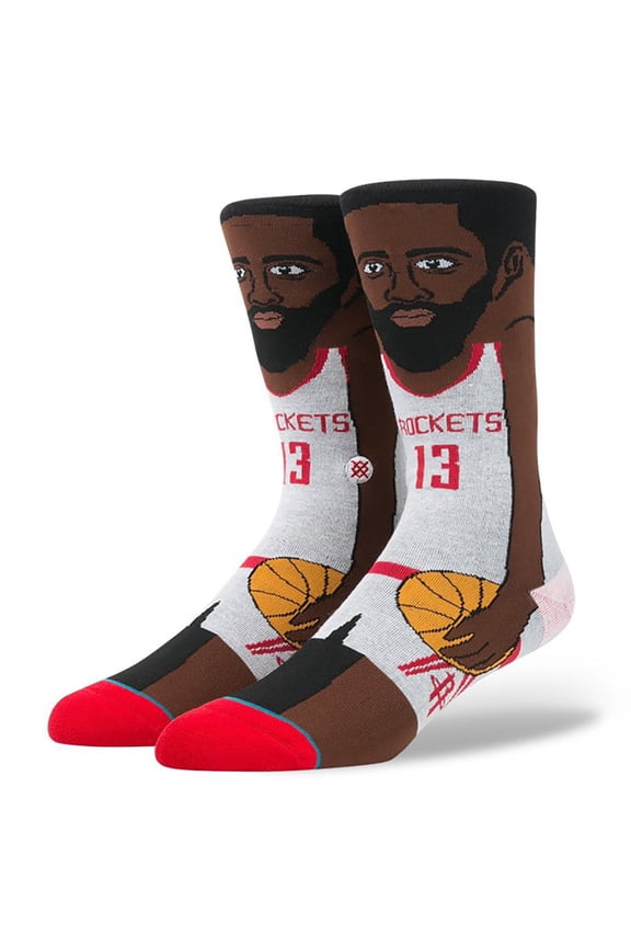 J Harden Mens Sock, White, L