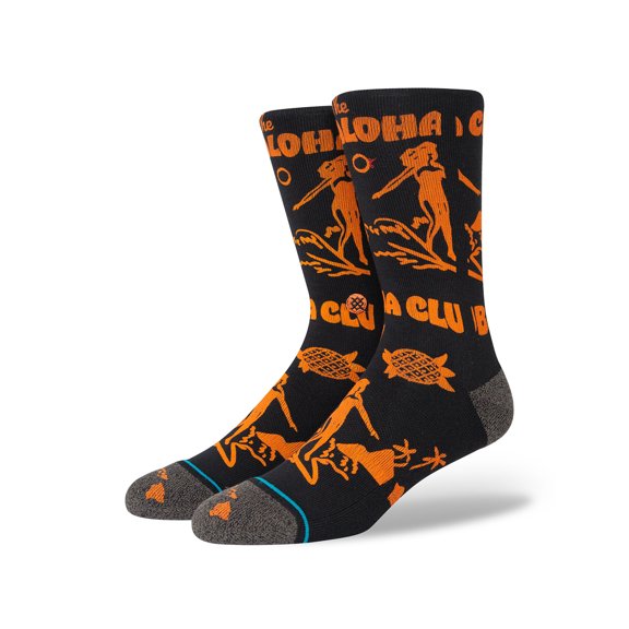 Stance Live Aloha Crew Socks Washedblack in size US 9 - 13