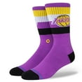 thumbnail image 1 of Stance Los Angeles Lakers Stripe Crew Socks, 1 of 3
