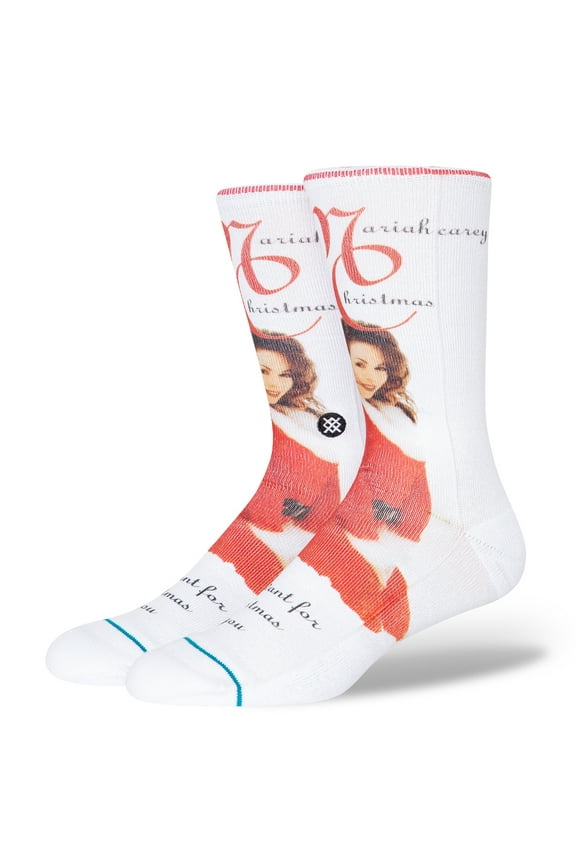 Maria Carey Make My Wish Come True Crew Socks White in size US 7 - 10