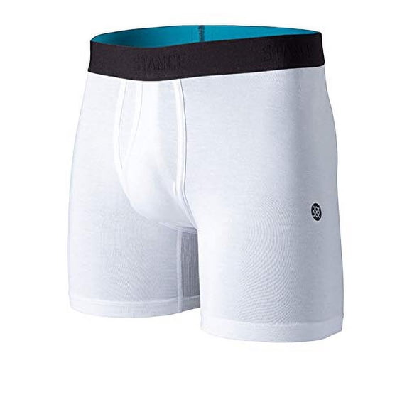 Stance Men's Boxer Brief Staple ST 6in, White, Small