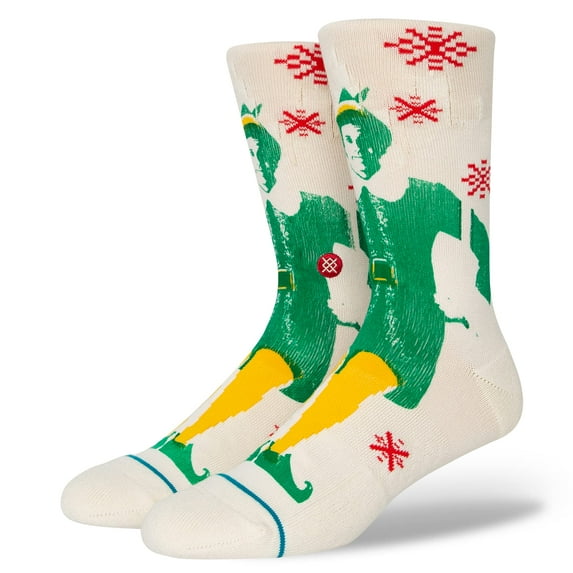 Stance Men's Crew Socks ~ BUDDY THE ELF off white (M)