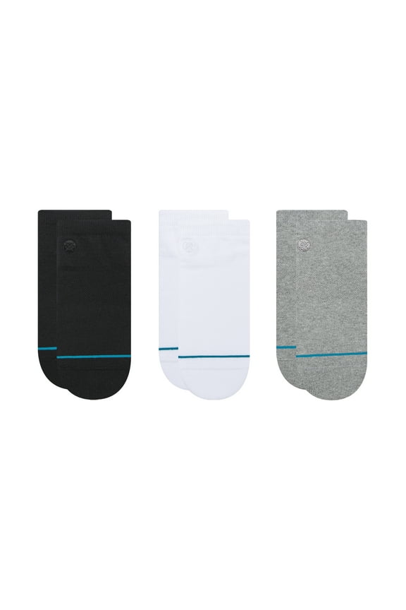 Men's Crew Socks ~ icon low 3 pack {L}
