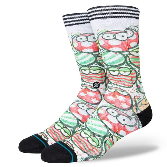 Stance Mens A555D22KEV-WHT UNISEX KEVIN LYONS ORNAMENT CREW SOCKS M