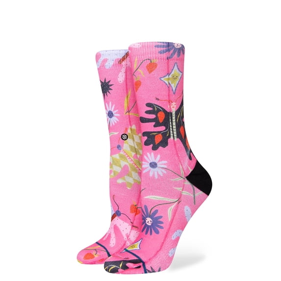 Stance Mens A555D22STR-PNK UNISEX STRAWBERRY PATCH CREW SOCKS M