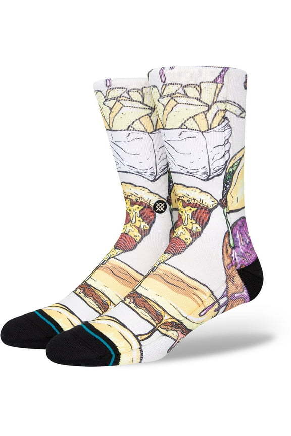 Not a Damn Chance Neen Crew Socks Vintage White in size US 9 - 13