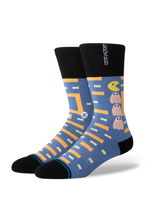 Pac-Man Power Pellet Crew Socks Blue in size US 9 - 13