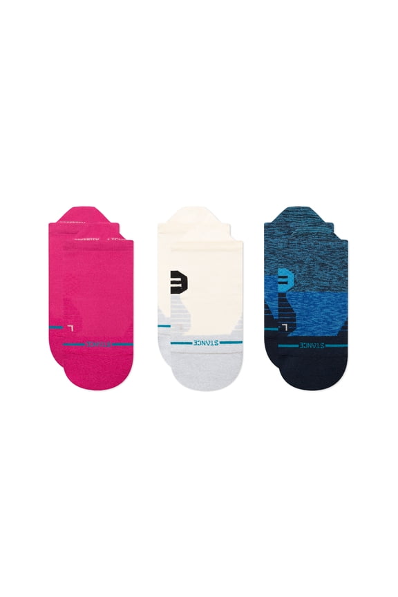 Pick It Up 3 Pack No Show Socks Magenta in size US 3 - 6