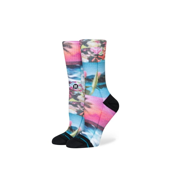 Stance Take A Picture Crew Socks Floral in size US 3 - 6