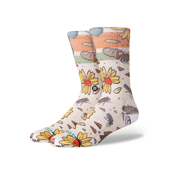 Stance Trashed Crew Socks Off White men in size US 9 - 13