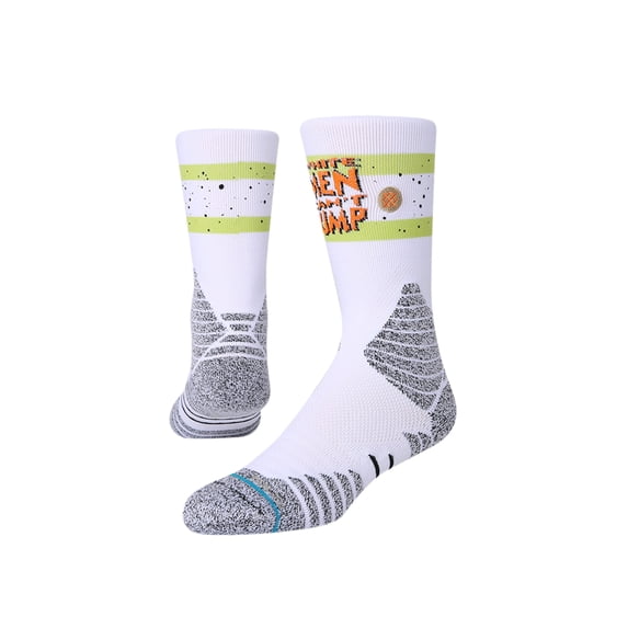 Stance White Can't Jump Basketball Crew Socks in White | Men - M ...