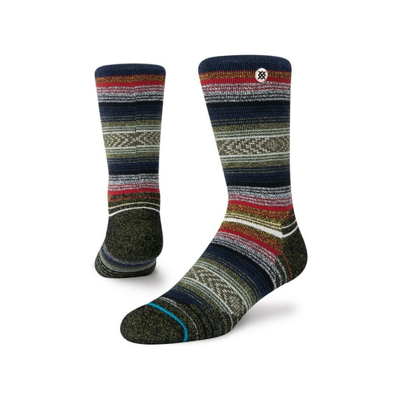 Stance Windy Peaks Hike Crew Socks Black in size US 9 - 13